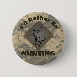 Badge Rond 5 Cm Je chasserais plutôt le logo de chasseur