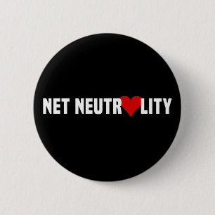 Badge Rond 5 Cm Je Coeur Neutralité Net