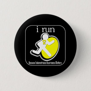 Badge Rond 5 Cm je cours puisque l'endométriose importe