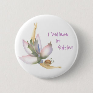 Badge Rond 5 Cm Je crois au bouton de fées