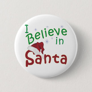 Badge Rond 5 Cm Je crois au Père Noël