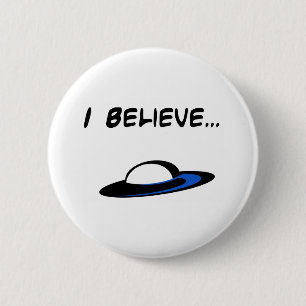 Badge Rond 5 Cm Je crois aux UFO