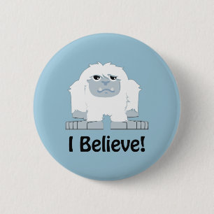Badge Rond 5 Cm Je Crois ! Cute Yeti