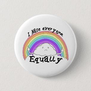 Badge Rond 5 Cm Je déteste chacun également