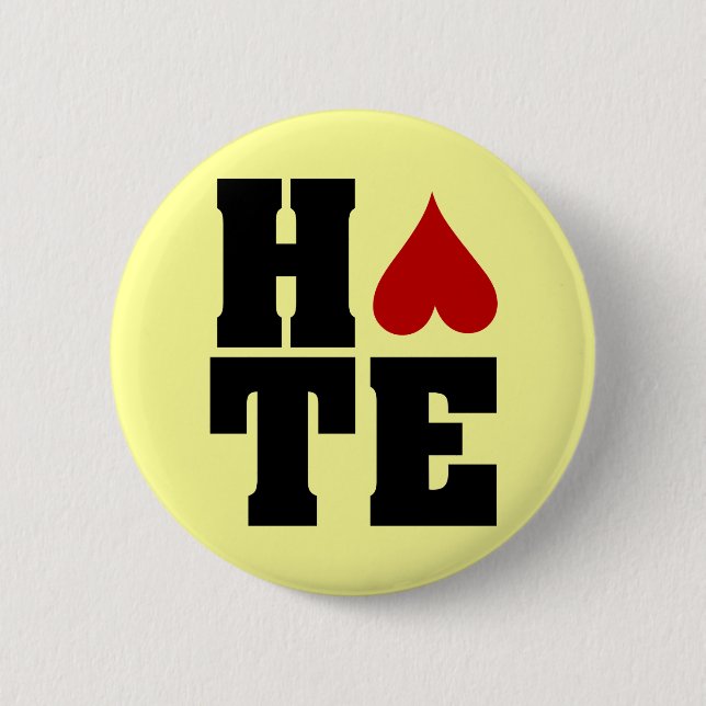 Badge Rond 5 Cm Je déteste la Saint-Valentin (Devant)