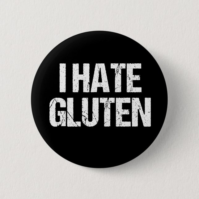 Badge Rond 5 Cm Je déteste le gluten (Devant)