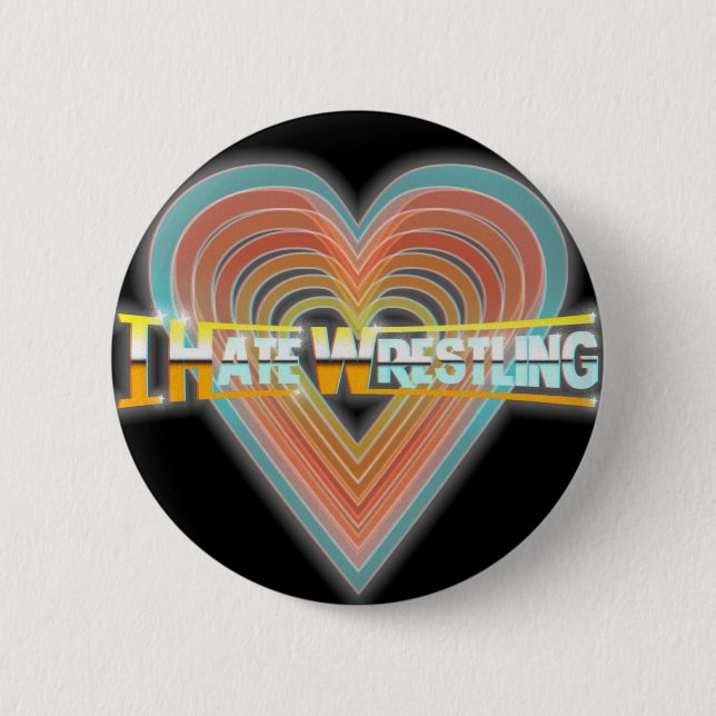 Badge Rond 5 Cm Je déteste lutter le bouton (Devant)