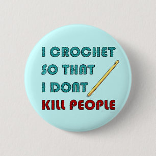 Badge Rond 5 Cm Je fais du crochet,