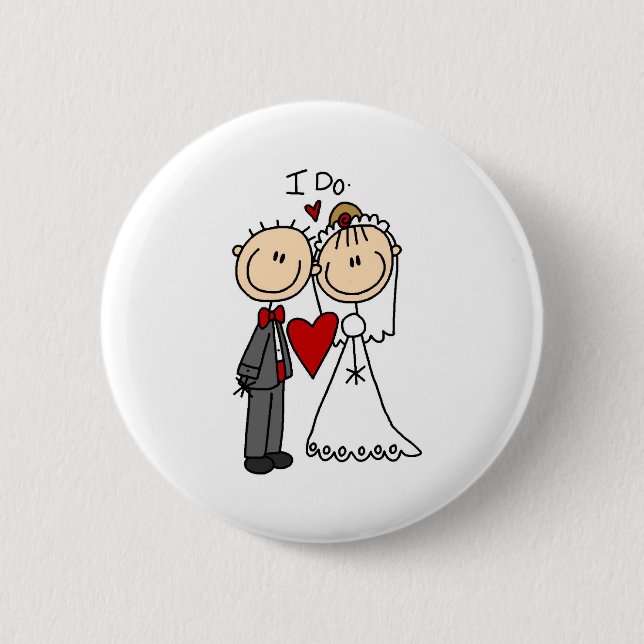 Badge Rond 5 Cm Je fais le bouton de cérémonie de mariage (Devant)