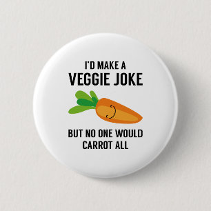 Badge Rond 5 Cm Je ferais Une Plaisanterie Veggie