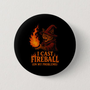 Badge Rond 5 Cm Je Lance Boule De Feu Sur Ma Famille De Chat Probl
