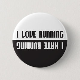 Badge Rond 5 Cm Je m'aime courir déteste courir