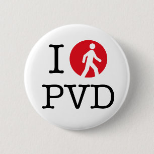 Badge Rond 5 Cm "Je marche bouton de Providence"
