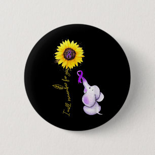 Badge Rond 5 Cm Je me souviendrai pour vous Tournesol Éléphant Hei