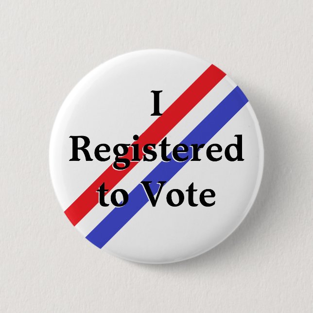Badge Rond 5 Cm Je me suis inscrit pour voter (Devant)