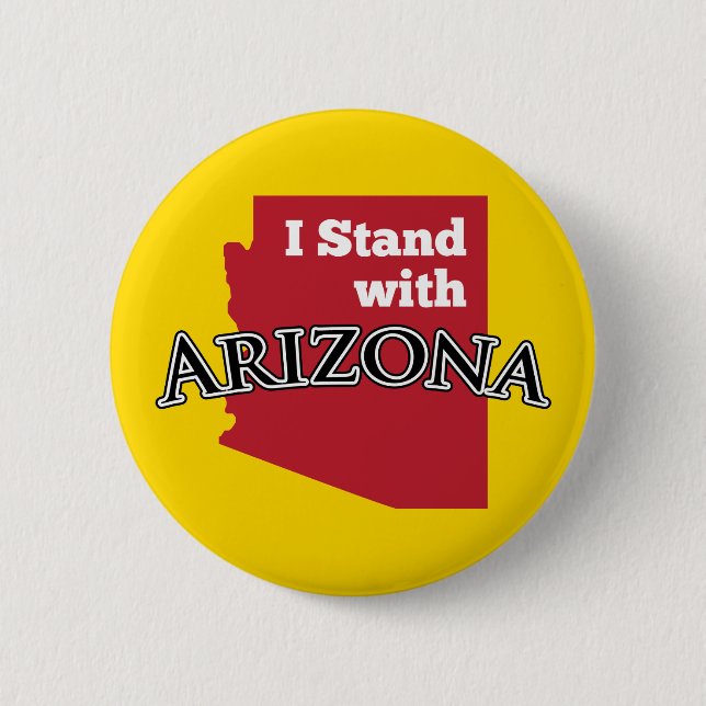Badge Rond 5 Cm Je me tiens avec l'Arizona (Devant)