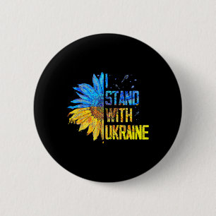Badge Rond 5 Cm Je me tiens avec l'Ukraine 2025 Chemises Drapeau u