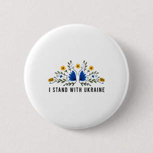 Badge Rond 5 Cm Je Me Tient Avec Ukraine Ukraine Ukraine Drapeau T
