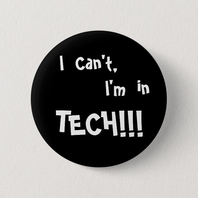 Badge Rond 5 Cm Je ne peux pas me boutonner (Devant)