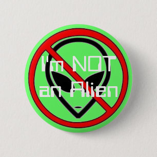 Badge Rond 5 Cm Je ne suis pas un alien