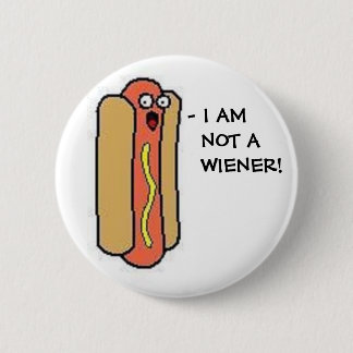 BADGE ROND 5 CM JE NE SUIS PAS UNE SAUCISSE !