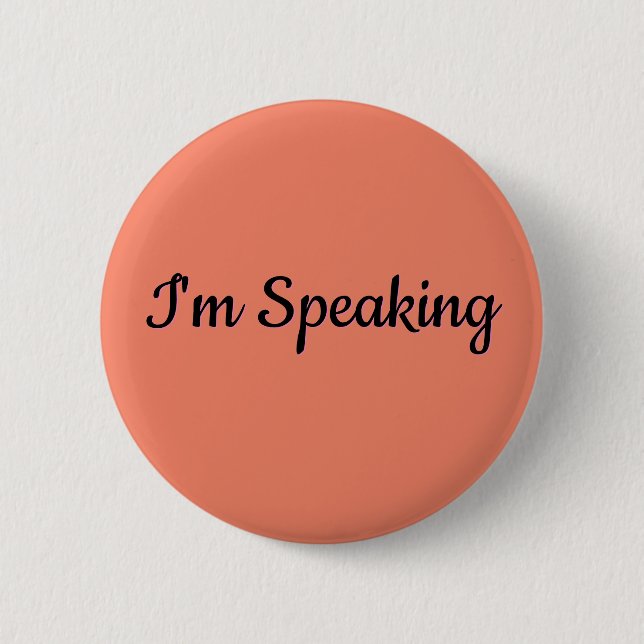 Badge Rond 5 Cm Je parle mème - Texte personnalisé (Devant)