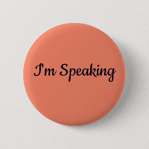 Badge Rond 5 Cm Je parle mème - Texte personnalisé
