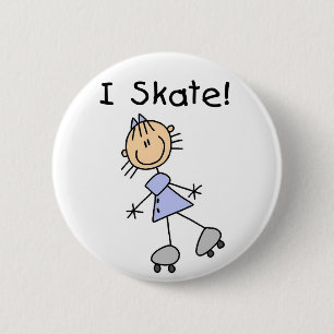 Badge Rond 5 Cm Je patine chiffre bouton de bâton