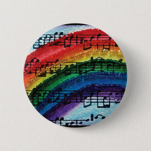 Badge Rond 5 Cm Je peux chanter un arc-en-ciel