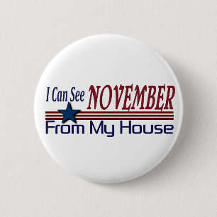Badge Rond 5 Cm Je peux voir novembre de ma Chambre