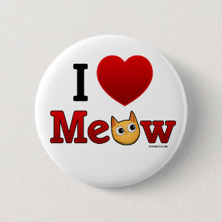 Badge Rond 5 Cm "Je Pin de chat de chats de coeur de Meow de