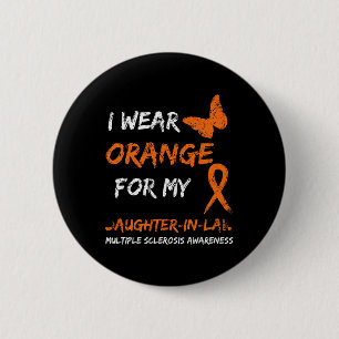Badge Rond 5 Cm Je Porte De L'Orange Pour Ma Belle-Fille À Plusieu
