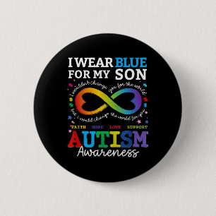 Badge Rond 5 Cm Je Porte Du Blues Pour Mon Fils Sensibilisation su
