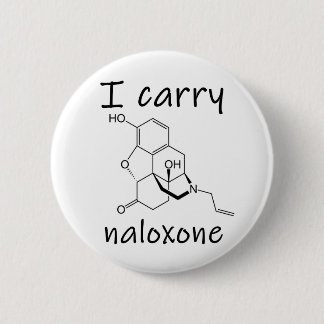 Badge Rond 5 Cm Je porte du naloxone