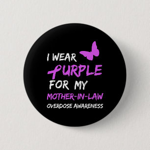 Badge Rond 5 Cm Je Porte Du Purple Pour Mon Prophète De La Mère En