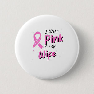 Badge Rond 5 Cm Je Porte Du Rose Pour Ma Femme