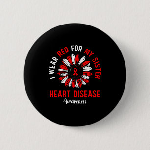 Badge Rond 5 Cm Je Porte Du Rouge Pour Ma Soeur Sensibilisation à