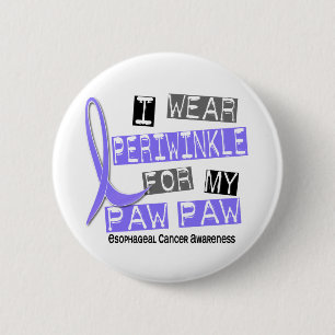 Badge Rond 5 Cm Je porte le bigorneau pour mon Cancer oesophagien