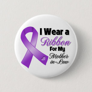 Badge Rond 5 Cm Je porte le pourpre pour ma belle-mère