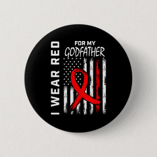 Badge Rond 5 Cm Je porte un ruban rouge pour la sensibilisation à