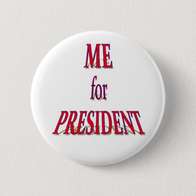 Badge Rond 5 Cm Je pour des boutons de président (Devant)