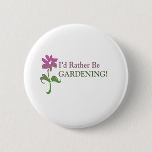 Badge Rond 5 Cm Je préfère être jardiné