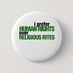 Badge Rond 5 Cm Je préfère les droits de l'homme