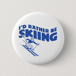 Badge Rond 5 Cm Je préfère skier (homme)