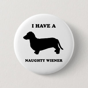 Badge Rond 5 Cm Je prends une saucisse vilaine