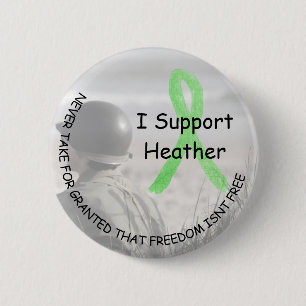 Badge Rond 5 Cm Je soutiens Heather, la liberté n'est pas libre Bo