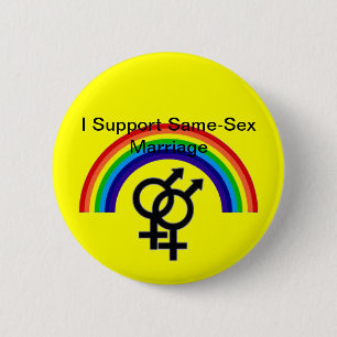 Badge Rond 5 Cm Je soutiens le mariage homosexuel