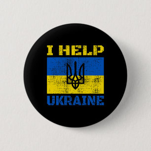 Badge Rond 5 Cm Je soutiens l'Ukraine Je soutiens les Ukrainiens J