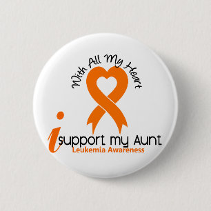 Badge Rond 5 Cm Je soutiens ma tante Leukemia