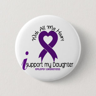 Badge Rond 5 Cm Je soutiens mon épilepsie de fille